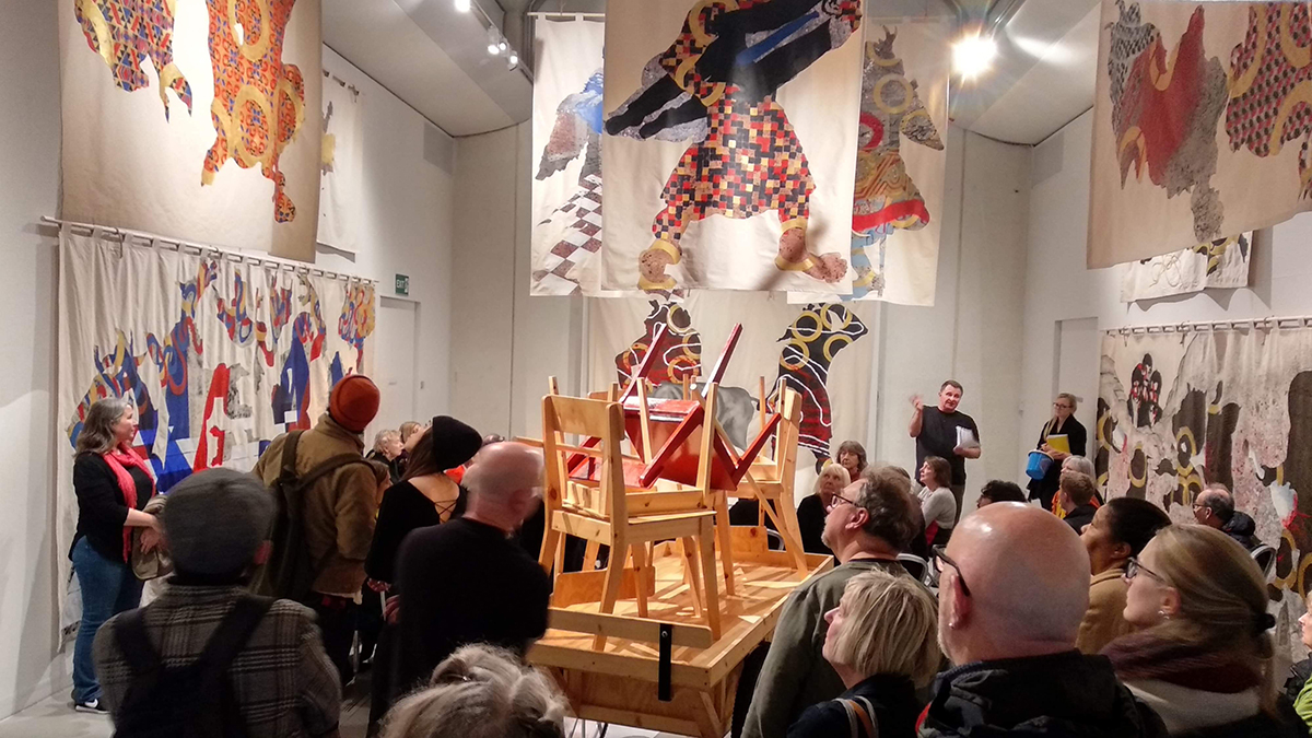 NOMADIC TALES BY RICHARD BARTLE, ARTISTS TALK AT MILLENIUM GALLERIES SHEFFIELD